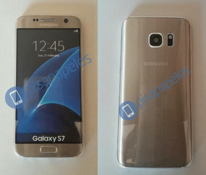 Samsung Galaxy S7 fotografiado en oro