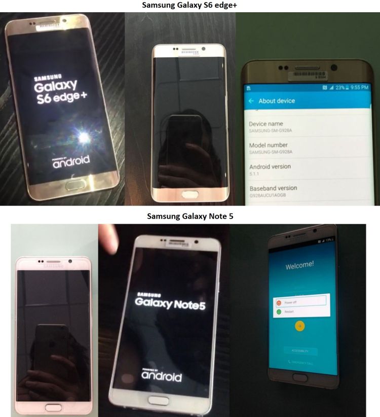 Samsung Galaxy Note 5 y Galaxy S6 edge+ aparecen en im�genes