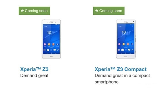 Sony Xperia Z3, Z3 Compact estn 