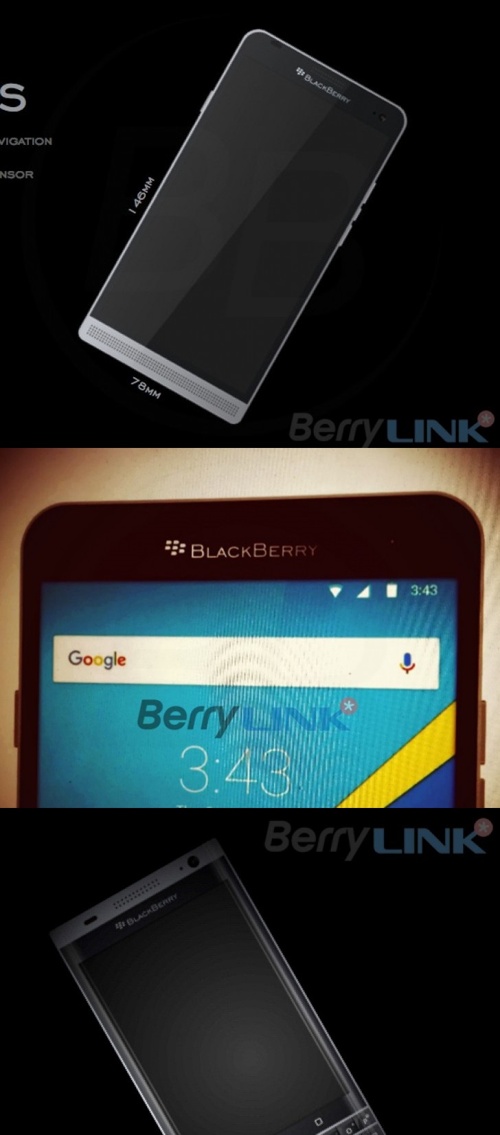 Dos prximos dispositivos BlackBerry con Android obtienen imgenes