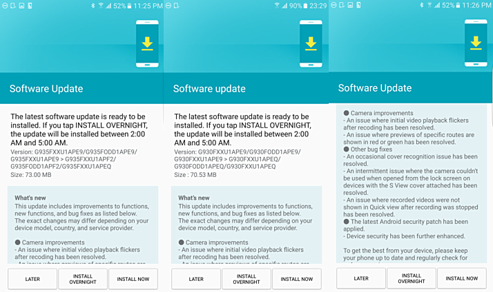 Actualizacin para Galaxy S7/S7 edge aporta ltimos parches de seguridad para Android y mejoras de la cmara
