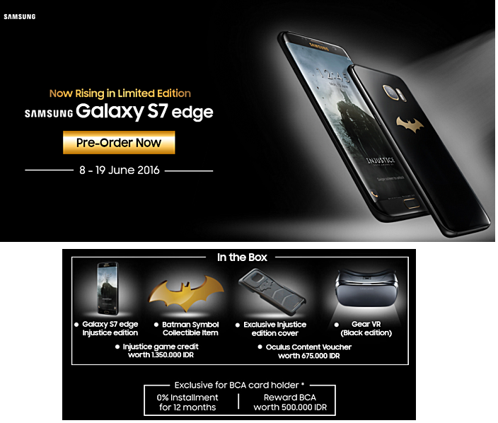 Galaxy S7 edge Injustice Edition disponible para pre-orden en Indonesia
