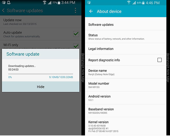 Galaxy Note Edge consigue Android 5.0.1 Lollipop en la India