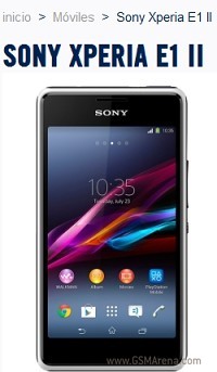 Sony Xperia E1 II aparece en un minorista en lnea