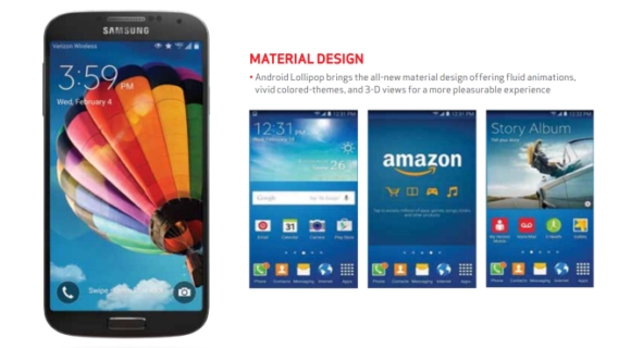 Samsung Galaxy S4 de Verizon consigue la actualizacin Lollipop