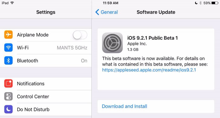 Apple inici� el despliegue de iOS 9.2.1 Beta P�blica 1