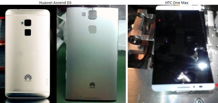 Fotos de Huawei Ascend D3 y HTC One Max