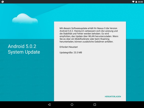 HTC Nexus 9 consigue actualizacin Android 5.0.2 mientras espera de 5.1.1
