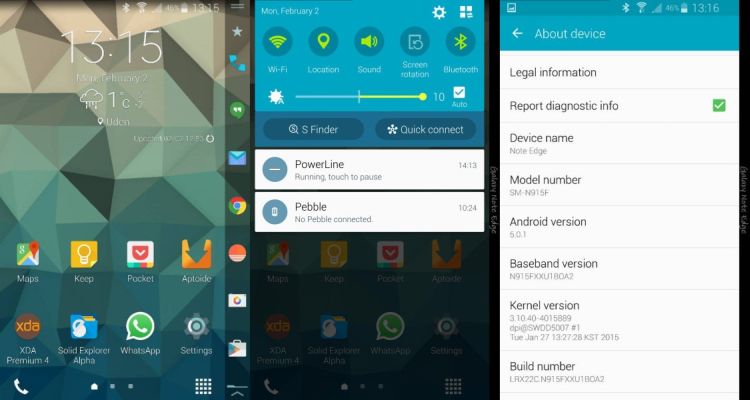 Lollipop ROM Beta para Galaxy Note Edge ya est disponible