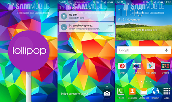 Android 5.0 llega al Samsung Galaxy S5 en Europa