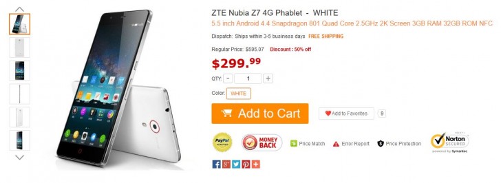 ZTE Nubia Z7 se globaliza por $ 300