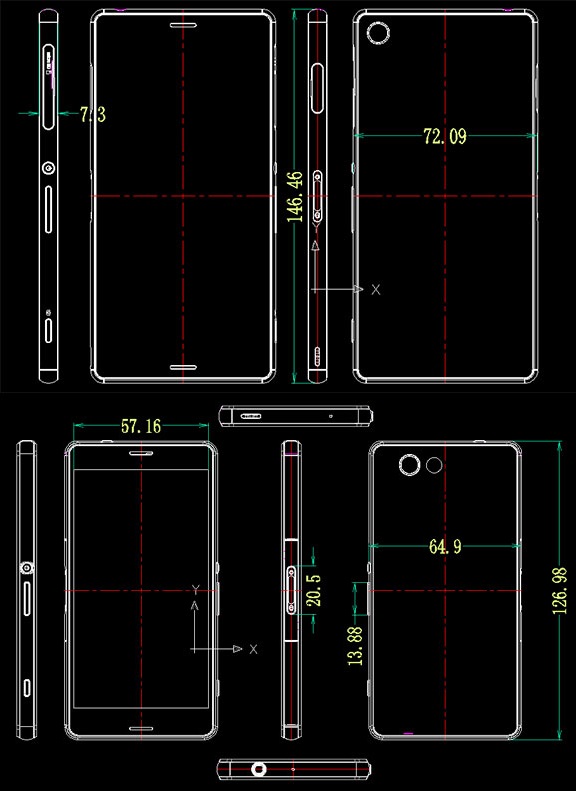 Sony Xperia Z3 y Xperia Z3 Compact, fugas de dimensiones