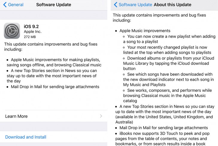 Apple lanza iOS 9.2 para el pblico