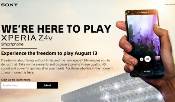 Sony Xperia Z4v de Verizon se dar� a conocer el 13 de agosto