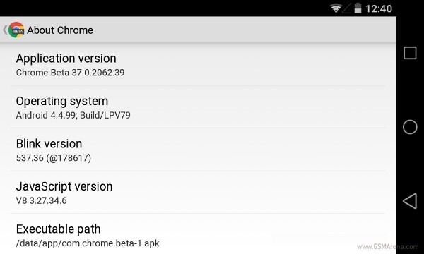 �ltimos consejos beta de Chrome en Android L, la versi�n 4.5