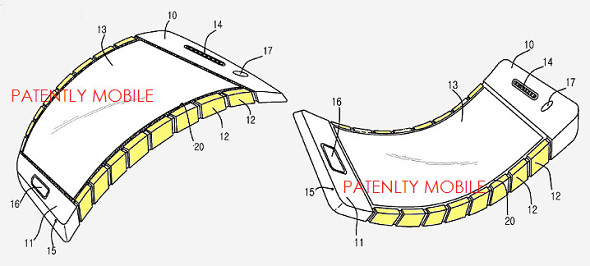 Samsung patenta un smartphone flexible de enlaces discretos