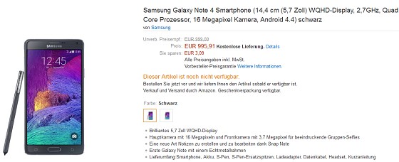 Samsung Galaxy Note 4 y Note Edge pre-pedidos disponibles en Alemania