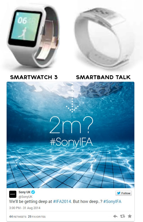 Sony SmartWatch 3 y SmartBand Talk fugas antes de la IFA