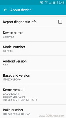 Actualizacin del Lollipop para I9506 Galaxy S4 LTE-A llega a ms pases