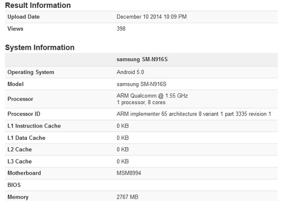 Snapdragon 810 en Galaxy Note 4 confirmado