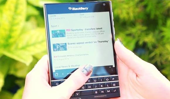 BlackBerry Passport teclado inteligente hizo una demostracin en un video