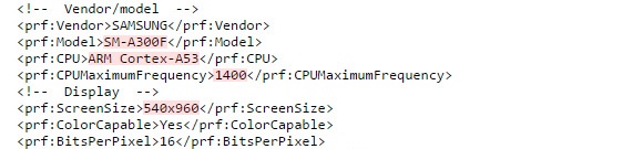 Samsung Galaxy A3 (SM-A300) reveló el perfil del usuario del agente Samsung Galaxy A3 (SM-A300) reveló el perfil del usuario del agente